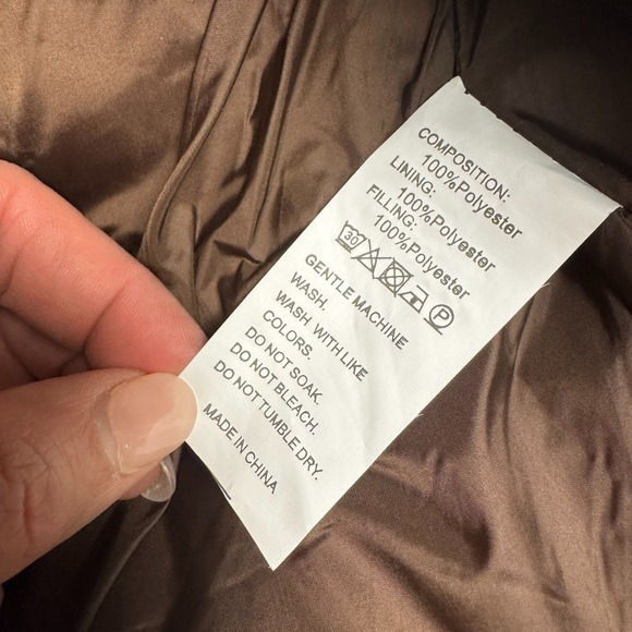 Brown Quilted Puffer Vest M Cocoa Neutral Quiet Luxury Minimalist Capsule - Picture 8 of 14